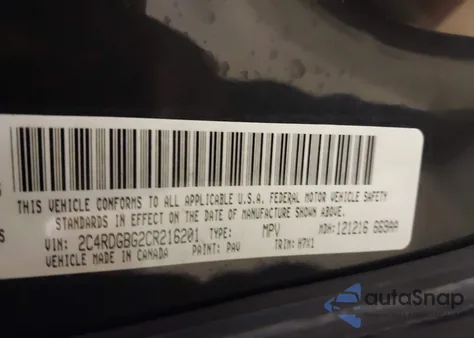2012 Dodge Grand Caravan Se/Avp from USA, damaged, VIN 2C4RDGBG2CR216201